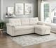 Homelegance® Elara 2-Piece Beige Reversible Sectional with Pull-out Bed-1