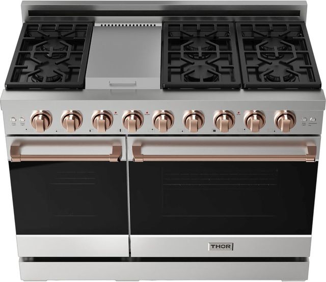 Thor Kitchen® Gordon Ramsay Series 48" Stainless Steel Pro Style Gas Range-1
