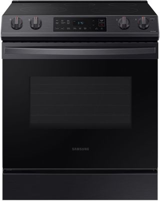 Samsung 30" Fingerprint Resistant Black Stainless Steel Front Control Slide-In Electric Range