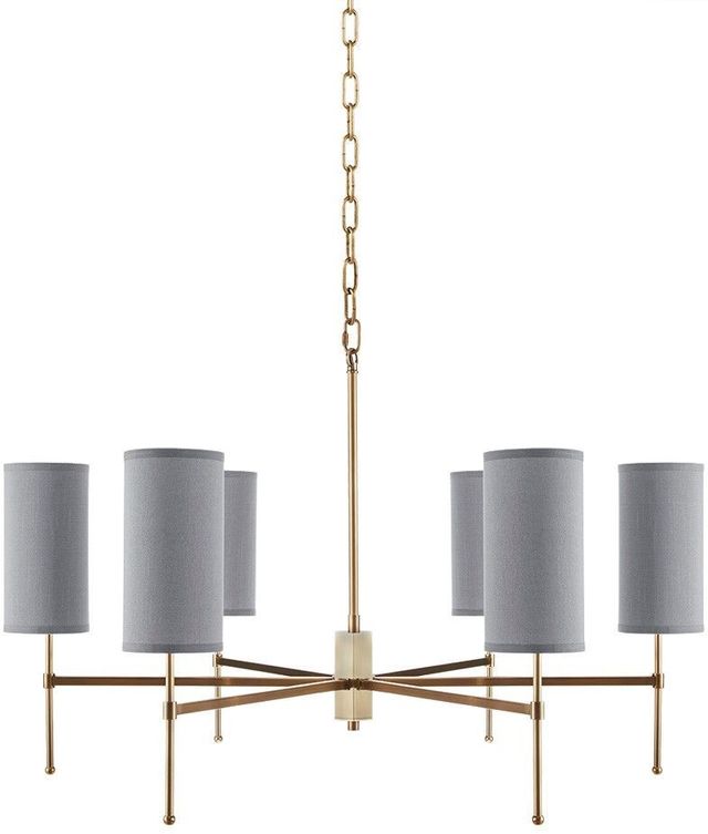 Olliix by Hampton Hill Grey/Gold Conrad Chandelier-0