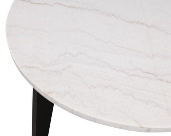 Furniture of America® Sabro 5-Piece White Round Dining Table Set with Black Base-3