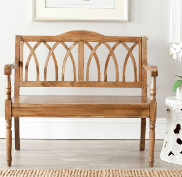 Safavieh Benjamin Oak Bench-4