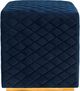 TOV Furniture Kent Navy Textured Velvet Cube Ottoman-0