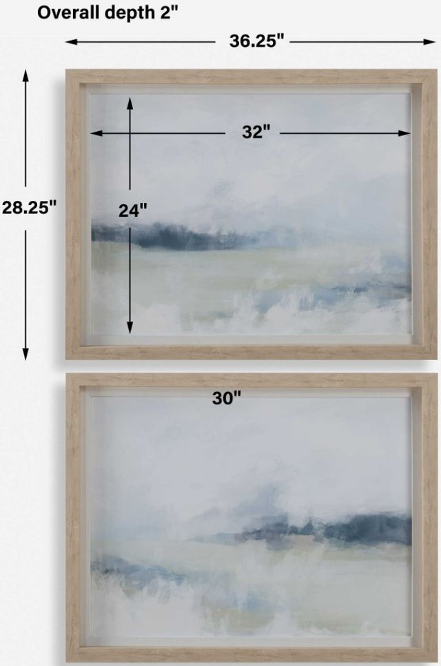Uttermost® June Vess 2-Piece Breezy Vista Framed Prints Set-3