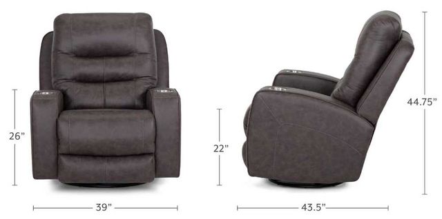 Franklin™ Aspen Holt Stone Power Rocker Recliner-1
