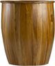 A & B Home Brown Drum-Shaped Natural Wood Side Table-2