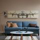 Olliix by Intelligent Design Grey Set of 3 Flight Time Coat Canvas Pieces-1