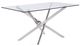 Furniture of America® Silveria Glass Top Dining Table with Chrome Base-0