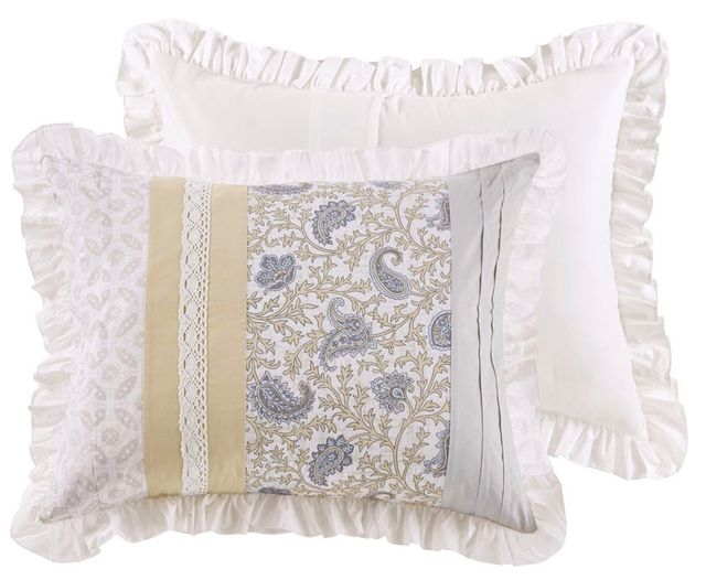 Olliix by Madison Park Dawn 9 Pieces Yellow King Cotton Percale Comforter Set-1