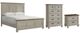 Elements International Farmington 3-Piece Medium Brown/Washed Stone King Panel Bedroom Set-0