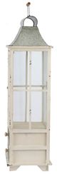 A & B Home Evelyn 2-Piece Gray/White Enclosed Lantern with Handle and Drawer Set-2