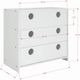 Donco Kids Circles White 3 Drawer Chest-1
