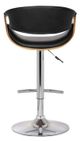 Armen Living Butterfly Black Adjustable Swivel Bar Stool-2