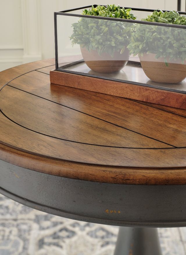 Signature Design by Ashley® Mirimyn Brown Accent Table with Gray Base-1