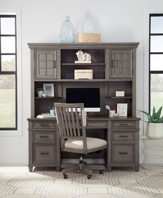 aspenhome® Caraway Aged Slate Credenza and Hutch-3