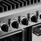 Hauslane HausPro 48" Stainless Steel Pro-Style Gas Range with Black Stainless Steel Knobs-5