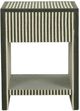 TOV Furniture Kora Green Stripes Nightstand-4
