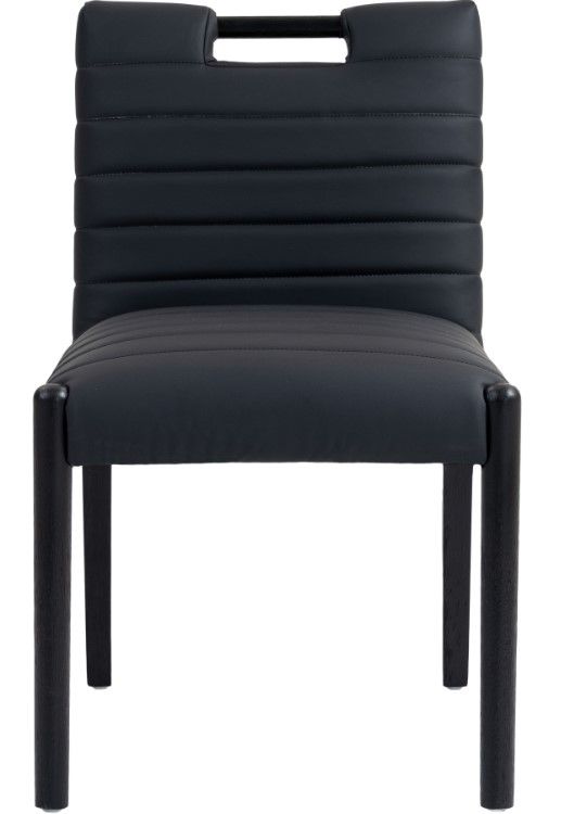 Meridian Furniture Aimee Black Vegan Leather Dining Side Chair-1