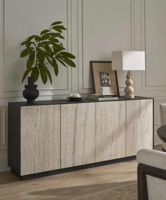 Universal Explore Home™ Modern Black/White Credenza-1
