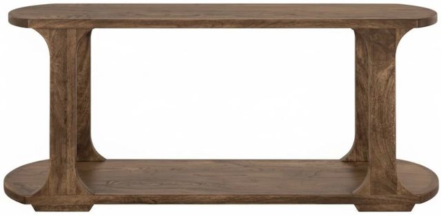 International Furniture Direct Balam Stained Brown Sofa Table-2