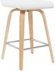 Armen Living Vienna Oak/White Swivel Counter Stool-4