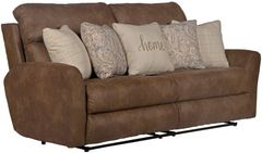 Catnapper® Justine Burlap Manual Reclining Sofa