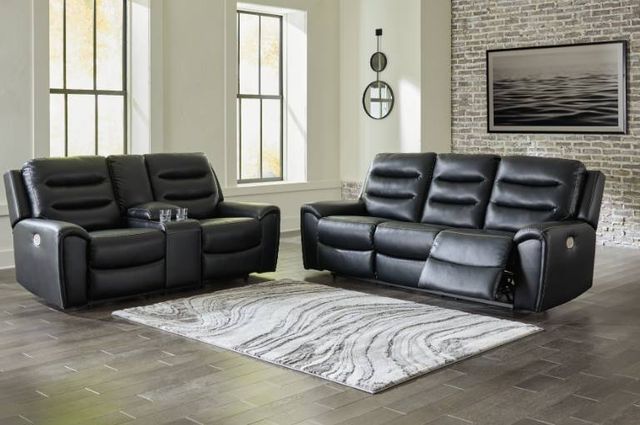 Signature Design by Ashley® Warlin 2-Piece Black Living Room Set-3