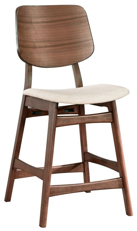 New Classic® Home Furnishings Oscar 5-Piece Clear/Natural/Walnut Counter Table Set-3