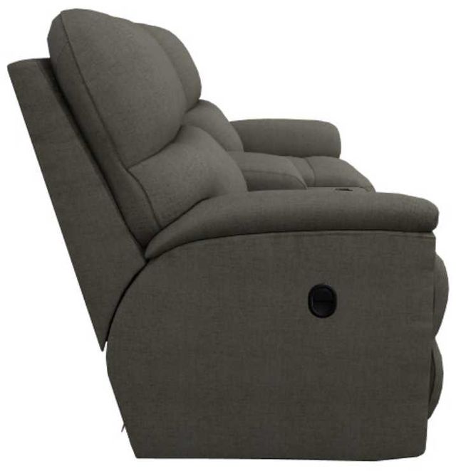 La-Z-Boy® Brooks Gray Manual Reclining Loveseat with Console-3