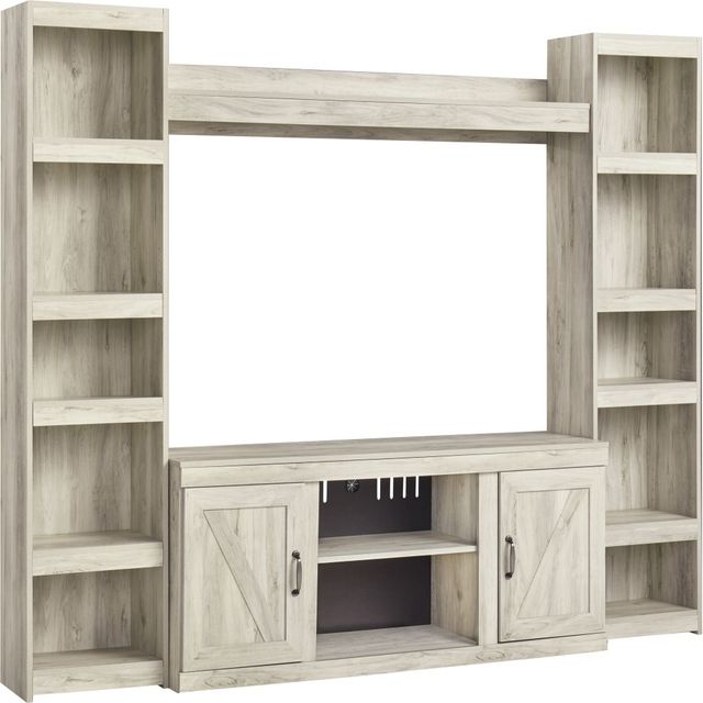 Signature Design by Ashley® Bellaby 4-Piece Whitewash Entertainment Center-0