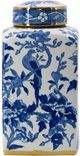 A & B Home Blue/Gold/White Jar-1