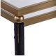 A & B Home Glass Top Console Table with Black and Gold Frame -3