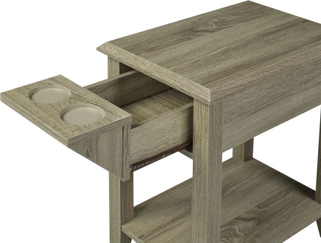 Brassex Inc. Dark Taupe Accent Table-1