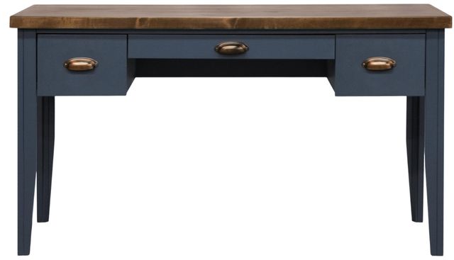 Legends Home Nantucket Blue Denim/Whiskey Writing Desk-3