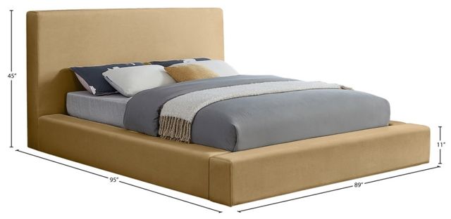 Meridian Furniture Dorian Camel King Upholstered Panel Bed-2
