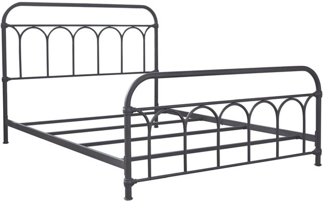 Signature Design by Ashley® Nashburg 2-Piece Black/White Queen Metal Bed Set-1