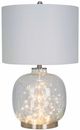 Lamps Per Se Brushed Silver/Clear Glass Table Lamp-0