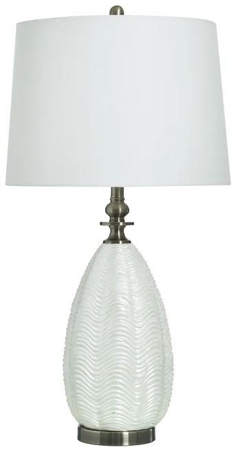 Stylecraft Phoenix White Table Lamp-0