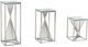 Mazin Furniture Prisma 36" Glass Top Accent Table with Polished Chrome Base -1