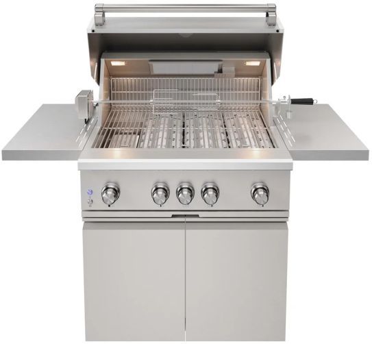 Thor Kitchen® 36" Stainless Steel Built-In Gas Grill on Cart with Sear Rear Infrared Burner and Rotisserie-1
