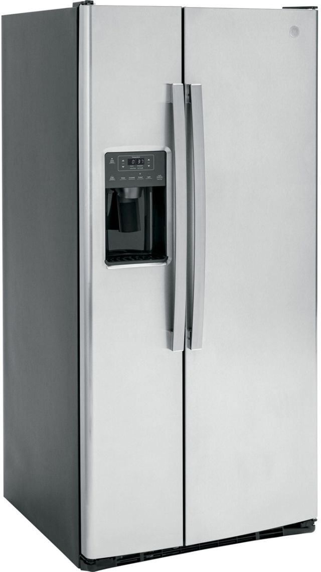 Scratch N' Dent GE® 33 in. 23.0 Cu. Ft. Fingerprint Resistant Stainless Steel Side-by-Side Refrigerator-1