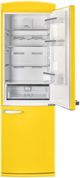 Unique® Appliances Classic Retro 24" 11.7 Cu. Ft. Canary Yellow Counter Depth Bottom Freezer Refrigerator-2