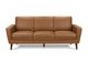 Monarch Specialties Inc. Cognac 77" Faux Leather Sofa with Walnut Wood Legs-0