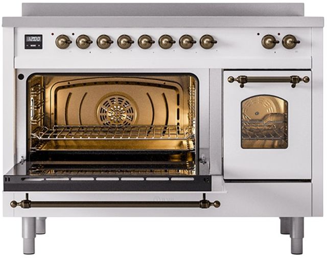 Ilve® Nostalgie II Series 48" White Pro Style Induction Range-2