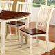 Furniture of America® Dover 9-Piece Vintage White Dining Table Set with Cherry Top-2