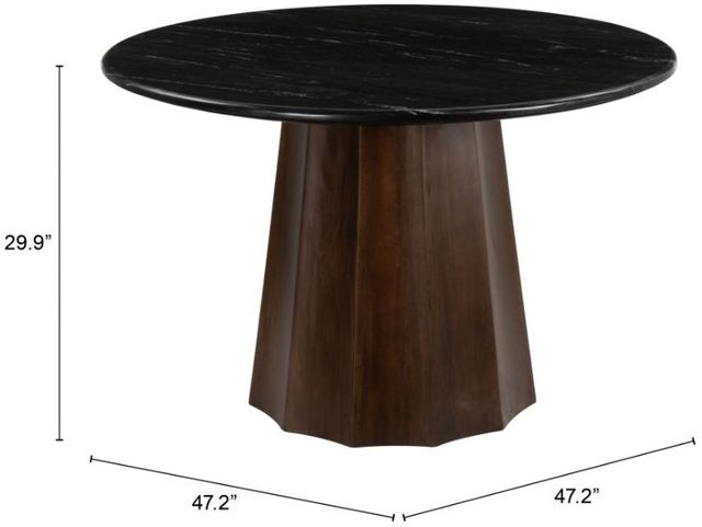 Zuo® Modern Aipe Black/Brown Dining Table-1