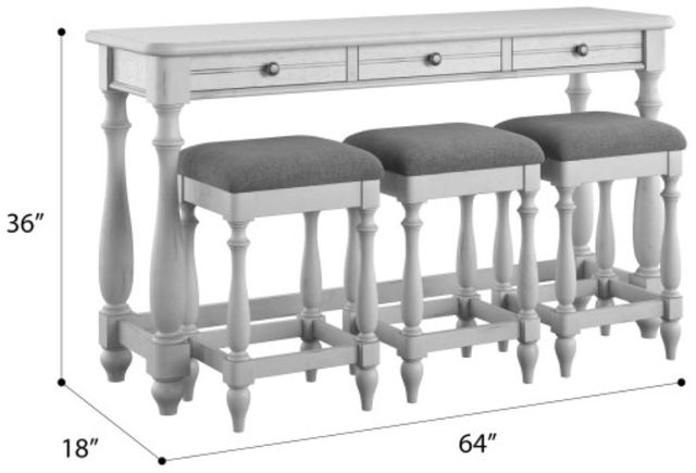 Emerald Home New Haven 4-Piece Oyster Shell Sofa Table Set-2