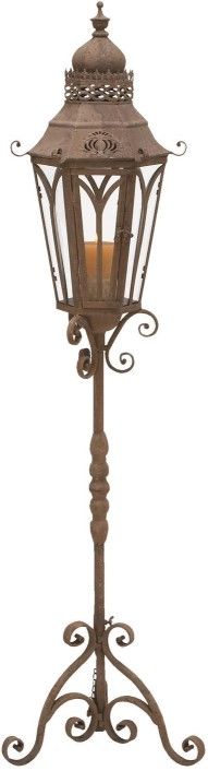 Deco Marche Brown Floor Candle Lantern-0