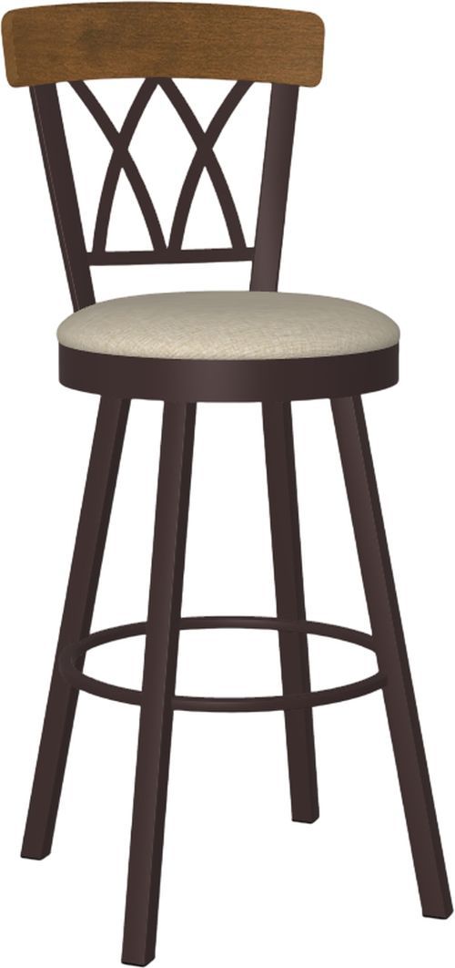 Amisco Customizable Brittany Swivel Bar Stool-0