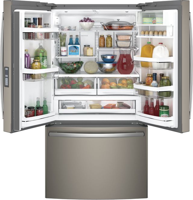 GE Profile™ 23.1 Cu. Ft. Slate Counter Depth French Door Refrigerator-3